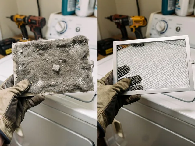 Professional lint trap cleaning by Santa Fe Springs Dryer Vent Cleaning in Santa Fe Springs