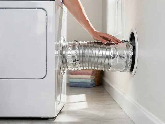 Professional dryer vent hose installation by Santa Fe Springs Dryer Vent Cleaning in Santa Fe Springs