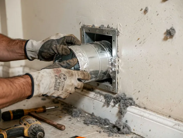 Professional dryer vent repair and installation by Santa Fe Springs Dryer Vent Cleaning in Santa Fe Springs